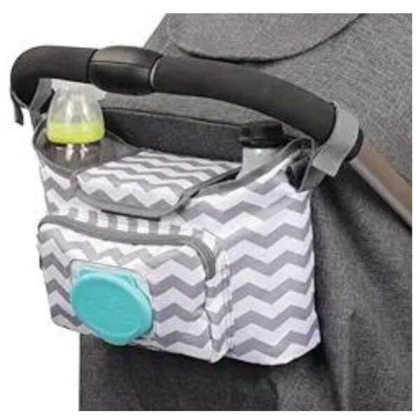 Veva Life Universal Stroller Organizer - Stroller Accessories Bag Large Space with 2 Cup Holders Multiple Zipper Pockets for Bottle, Diaper, Phone, Toys, Baby Items - Fits All Strollers.