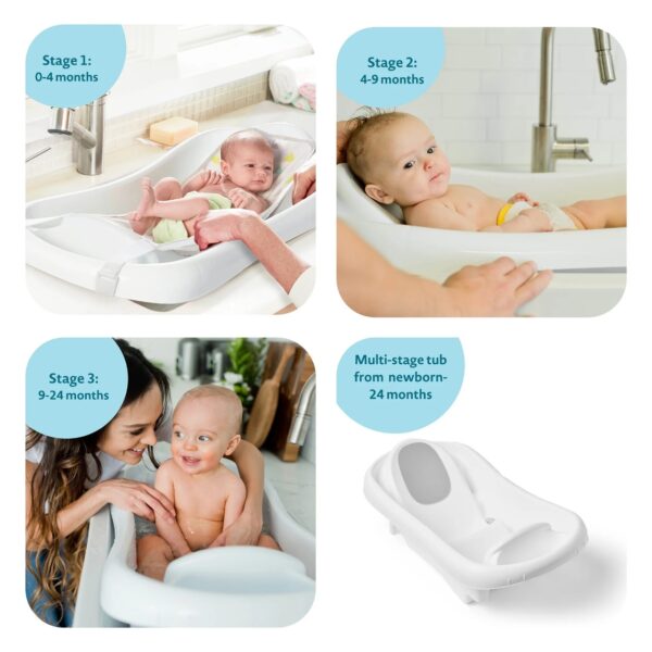 The First Years Sure Comfort Newborn to Toddler Tub, White - Image 4