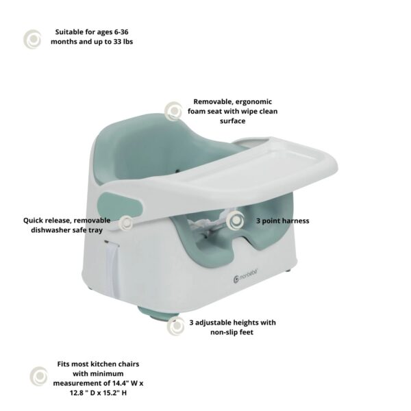 Monbebe Bobbi Feeding Booster, Stardust, Toddler - Image 2