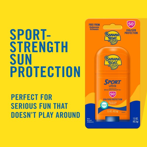 Banana Boat Sport Ultra Sunscreen Stick SPF 50, Travel Sunscreen Sport, Adult Sunblock, 1.5 oz - Image 2